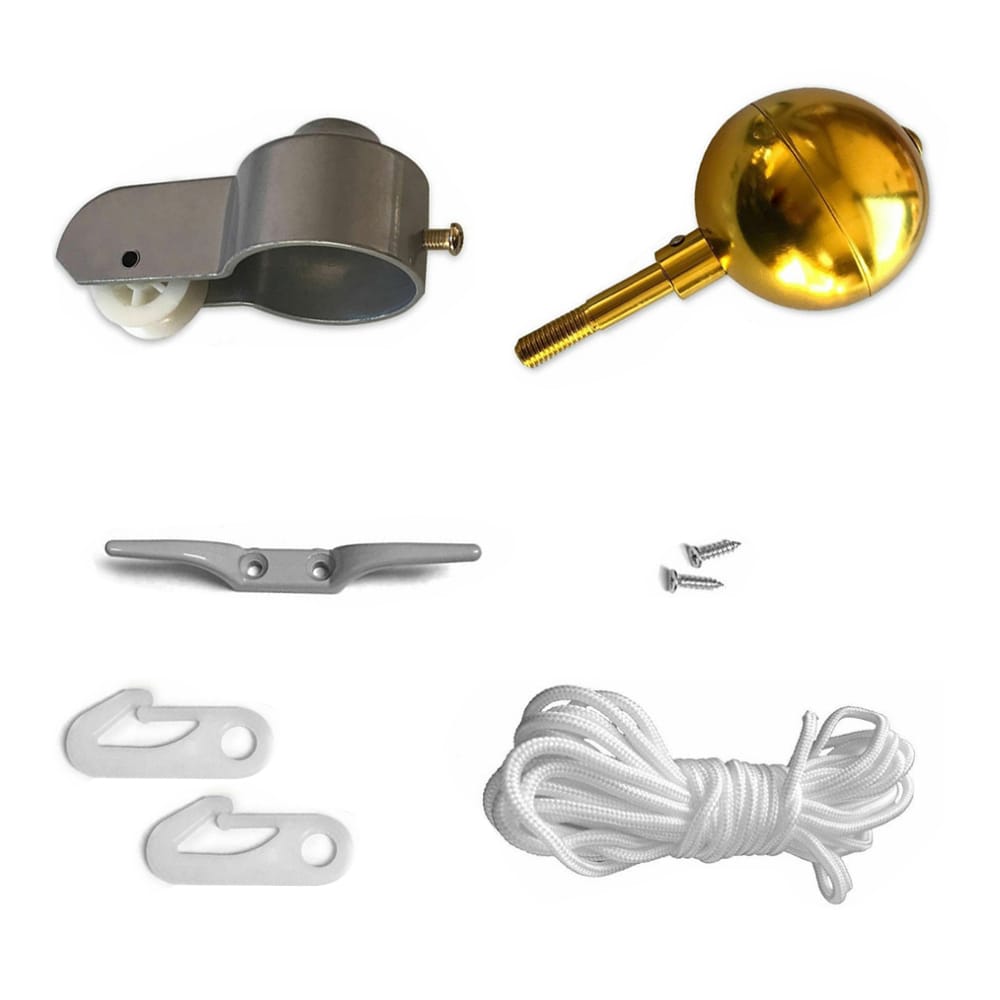 DIY Manual Flagpole Fitting Portable Simple Hardware Flag