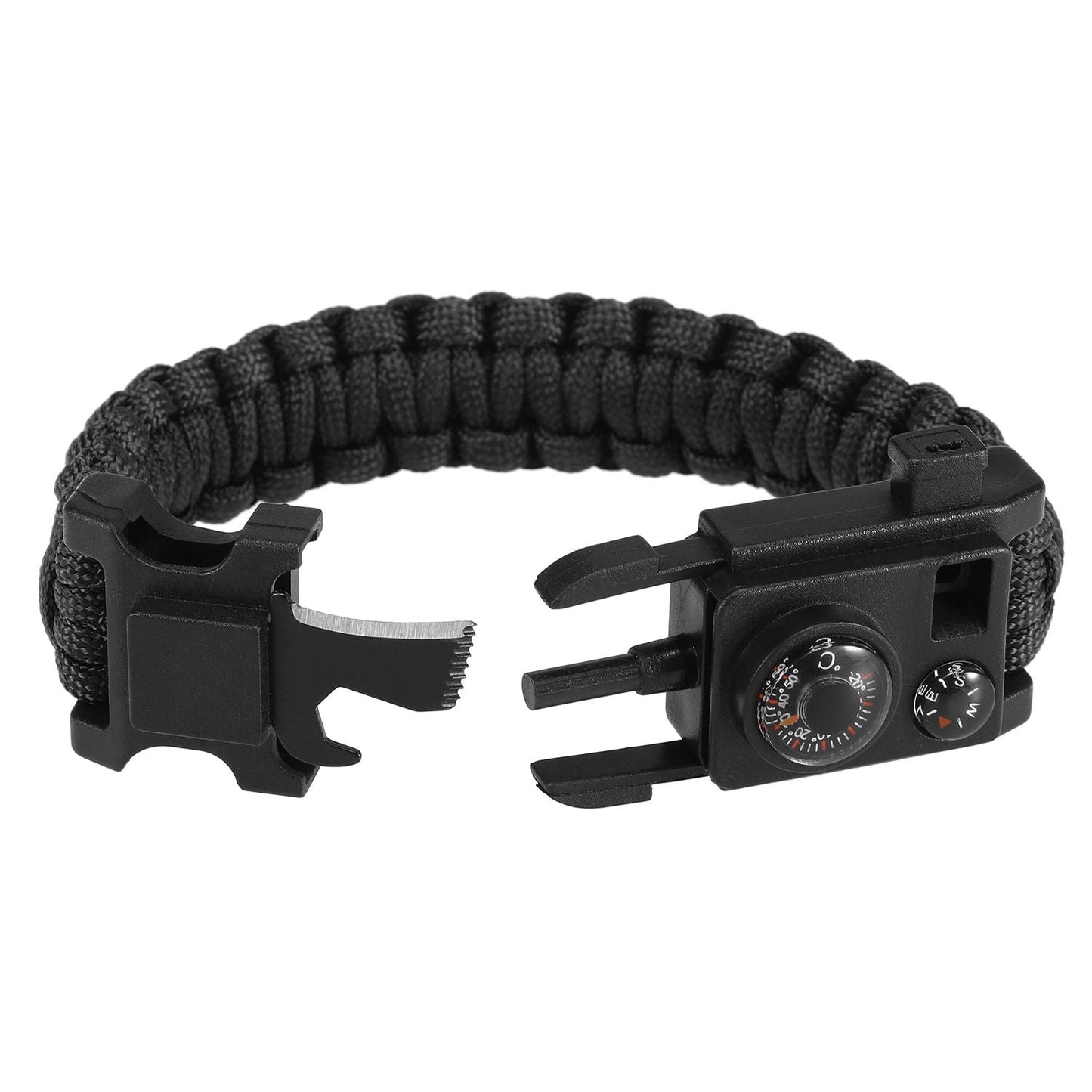 2 PCS Adjustable Paracord Survival Bracelet Multifunctional
