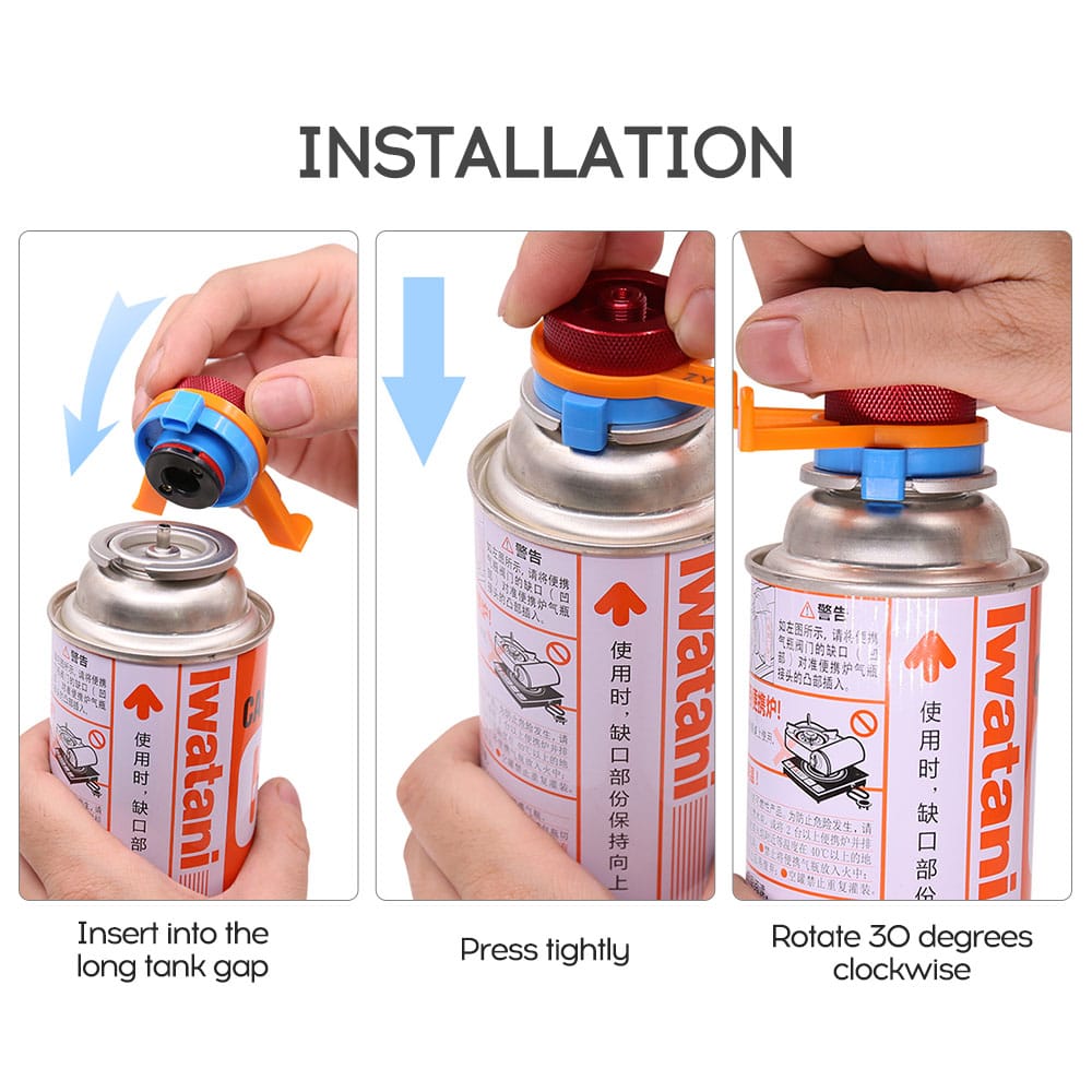 Gas Tank Converter with Support Auto-off Long Gas Cylinder - 1pc
