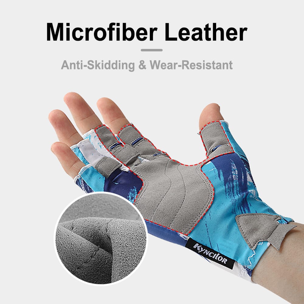 Kyncilor Outdoor Fishing Gloves Men Women Breathable - L