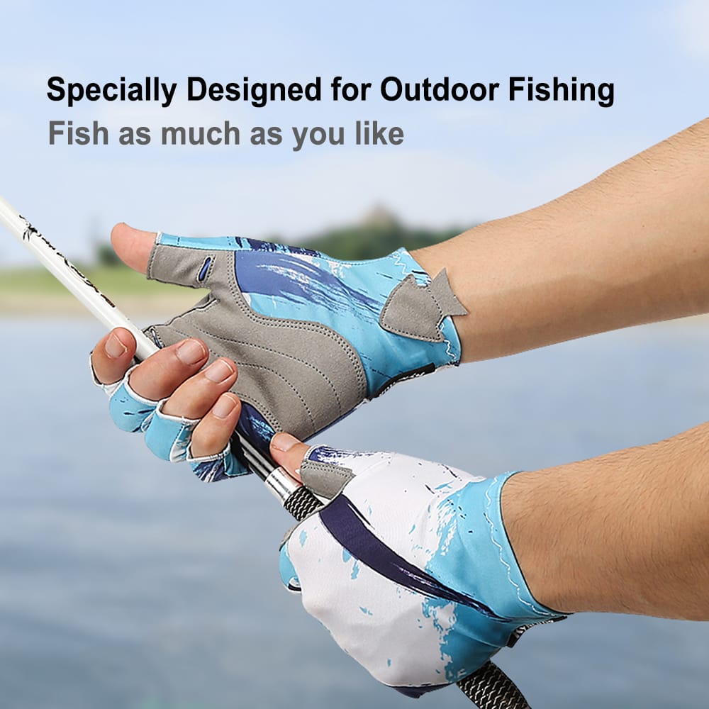 Kyncilor Outdoor Fishing Gloves Men Women Breathable - L