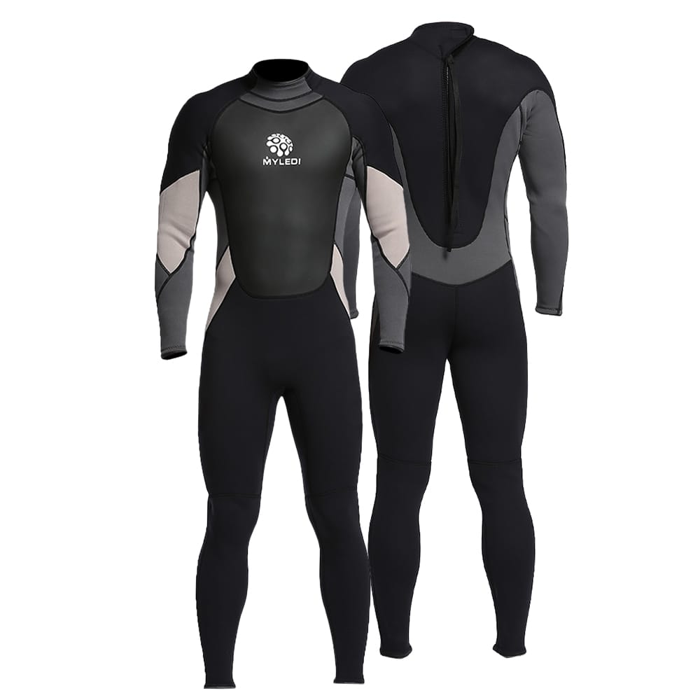 Men's 3mm Back Zip Full Body Wetsuit Swimming Surfing Diving - XXL