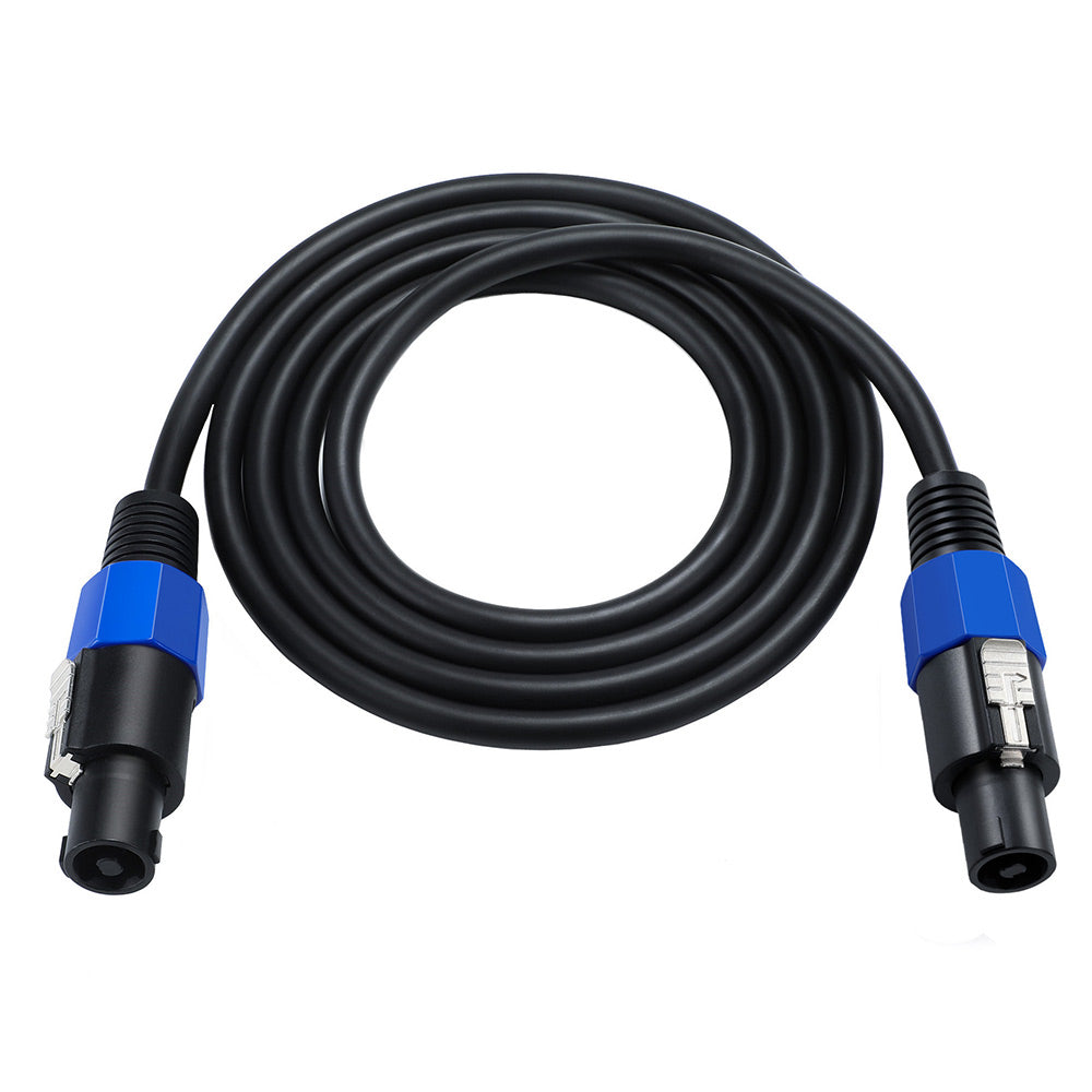 Uniqkart 50FT Speakon Male to Male Cable Speaker Audio Amplifier Connection Cord with Twist Lock