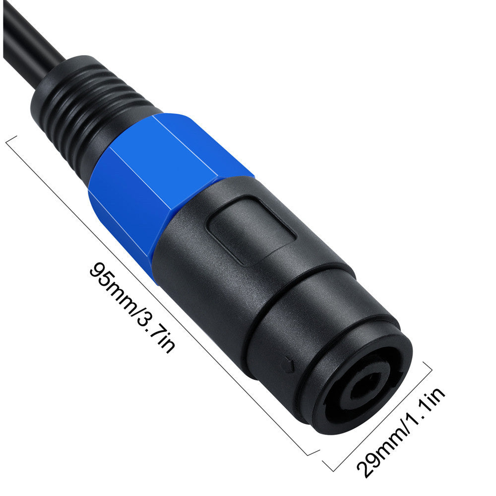 Uniqkart 50cm Speakon Female to Speakon Female Cable Audio Cord for Speakers Subwoofer