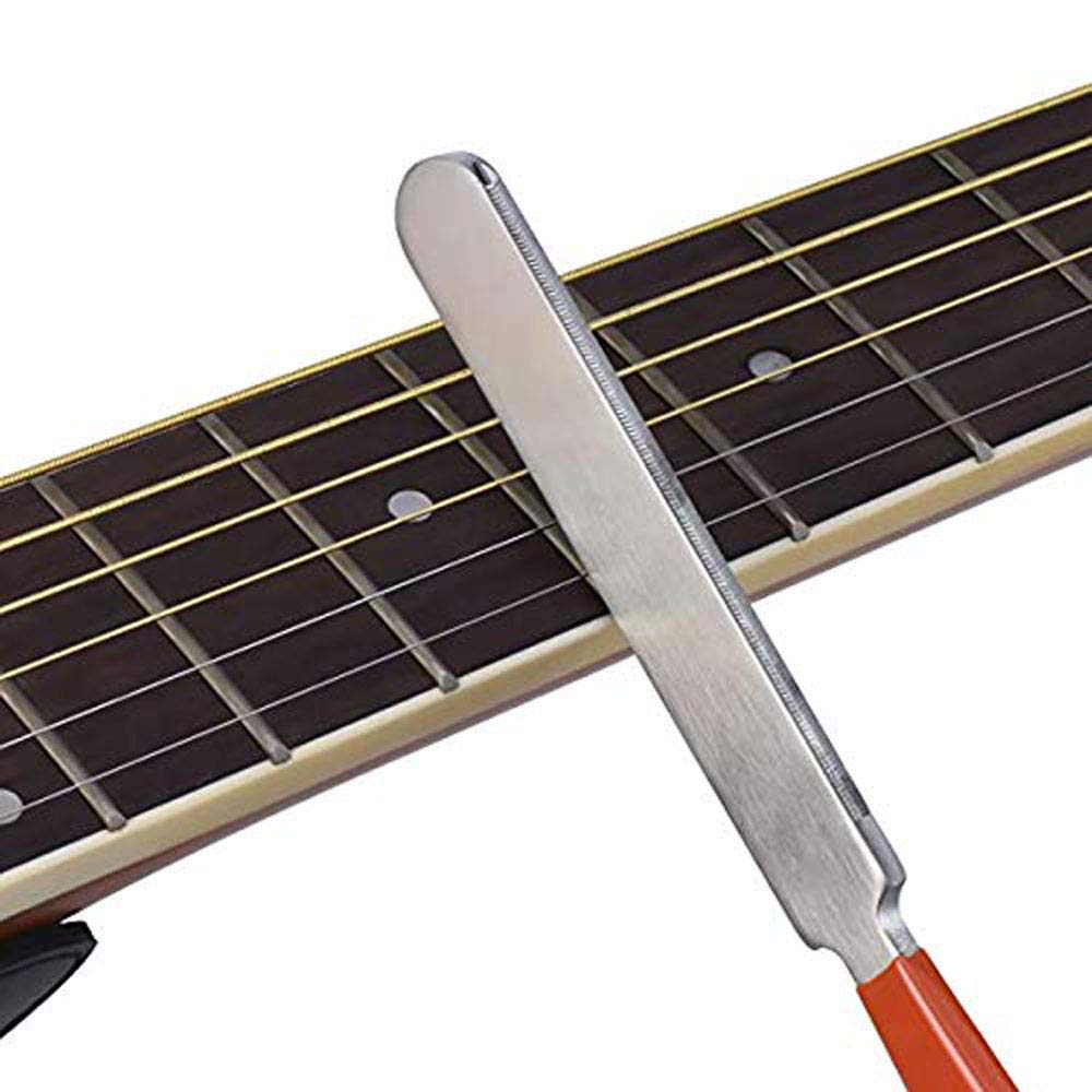 Guitar Fret File Polishing File Stainless Steel Repair Luthier Tool for Guitar and Bass Repair, Polish
