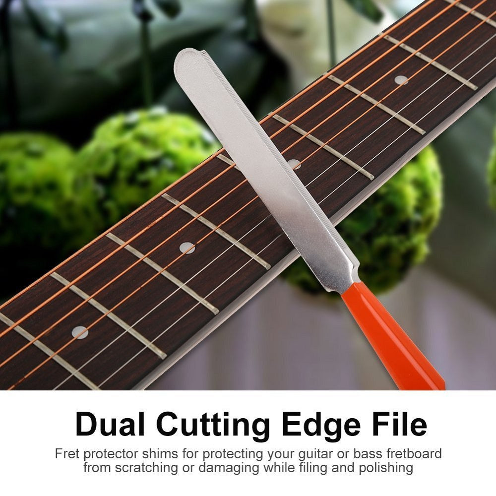 Guitar Fret File Polishing File Stainless Steel Repair Luthier Tool for Guitar and Bass Repair, Polish