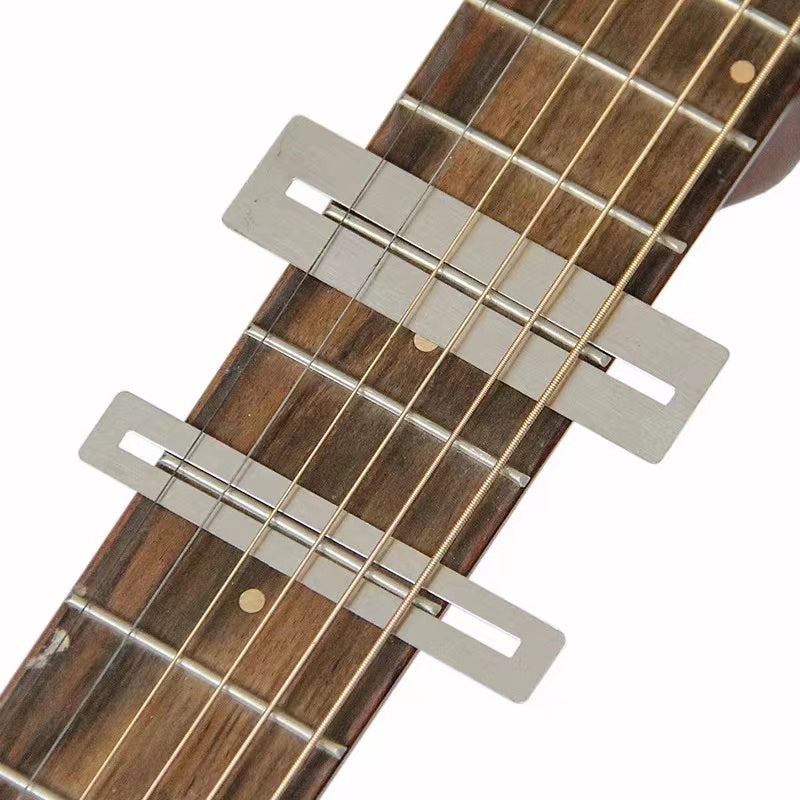 2Pcs Guitar Fingerboard Guards Stainless Steel Guitar Fingerboard Protector (Wide+Narrow)