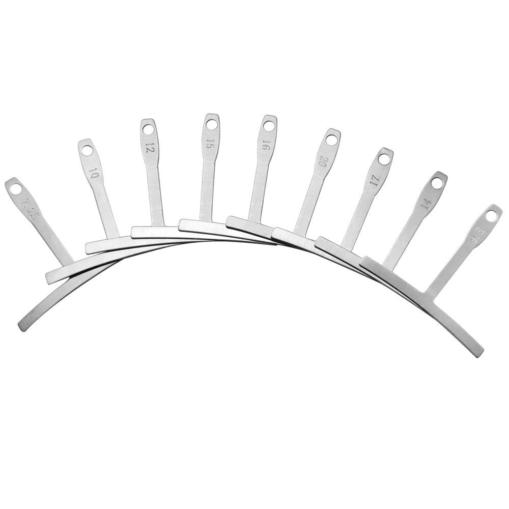 9Pcs Guitar T-shaped Ruler Guitar String Height Ruler Repair Set Stainless Steel T-shaped Gauge