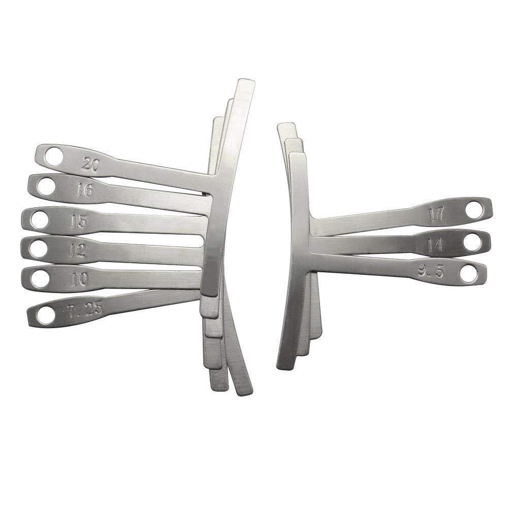 9Pcs Guitar T-shaped Ruler Guitar String Height Ruler Repair Set Stainless Steel T-shaped Gauge