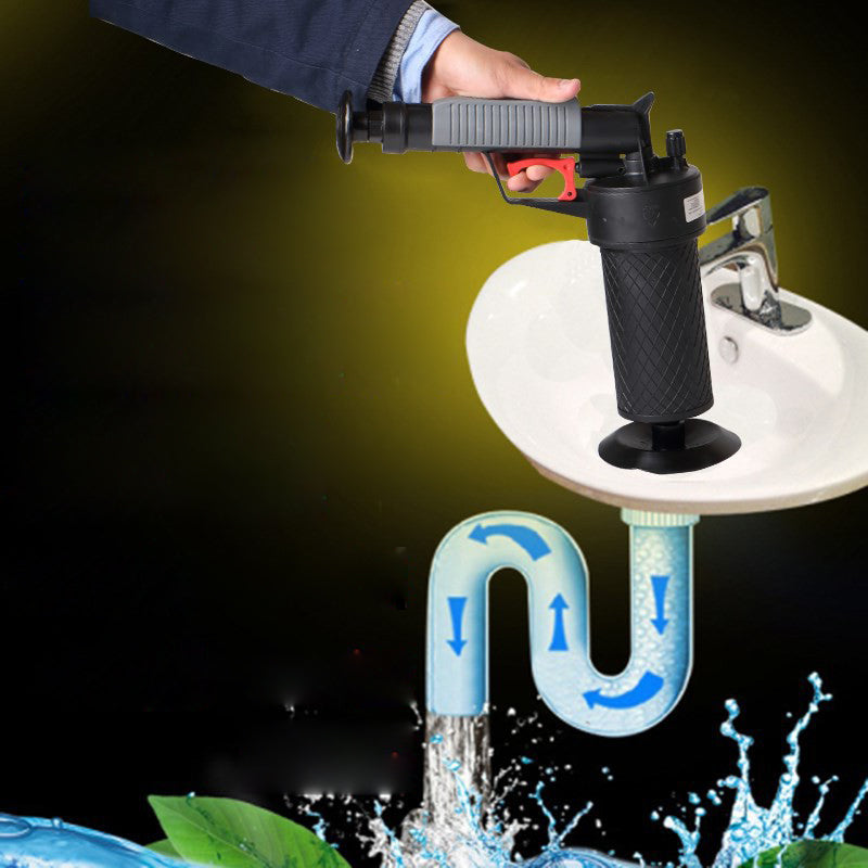 High Pressure Kitchen Toilet Drain Pipes Sinks Air Power Blaster Cleaner Plunger