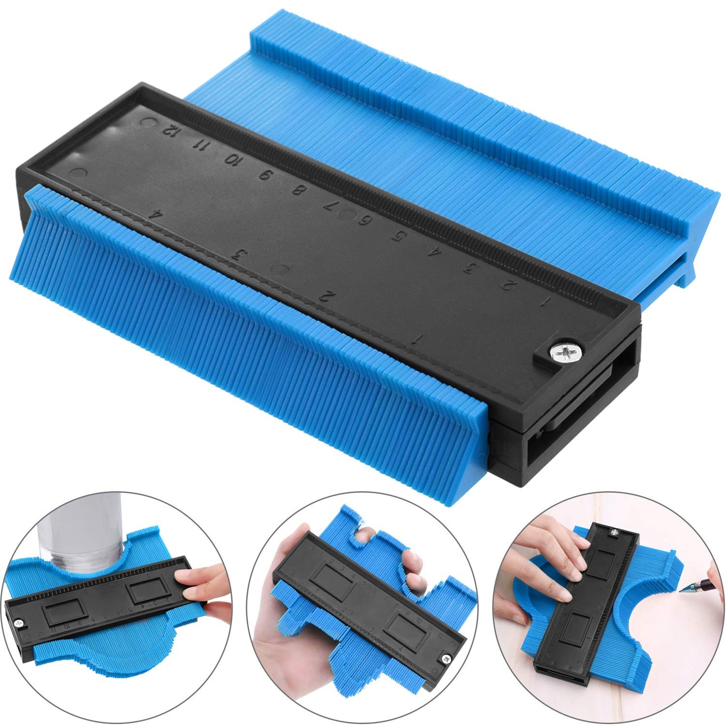 Universal Energy Irregular Radio Scale Profile Gauge Measuring Tool - Blue/6-inch