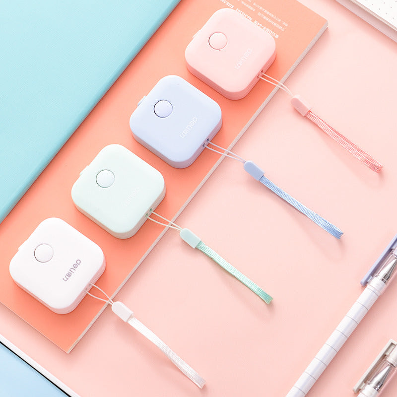 Portable Mini Pull Ruler Keychain 1.5m Easy Retractable Tape Measure Tool Kit - Random Color