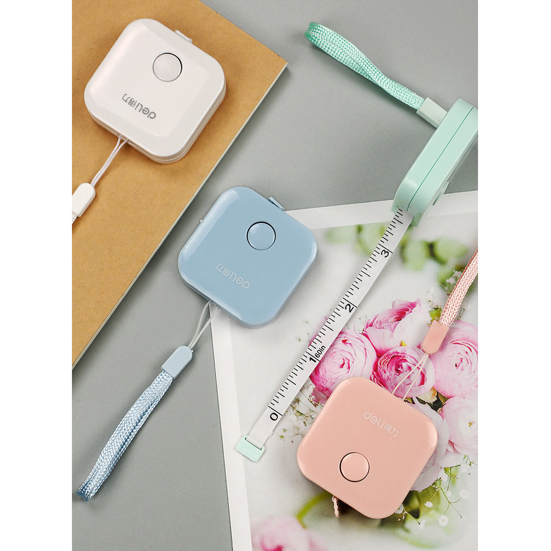Portable Mini Pull Ruler Keychain 1.5m Easy Retractable Tape Measure Tool Kit - Random Color