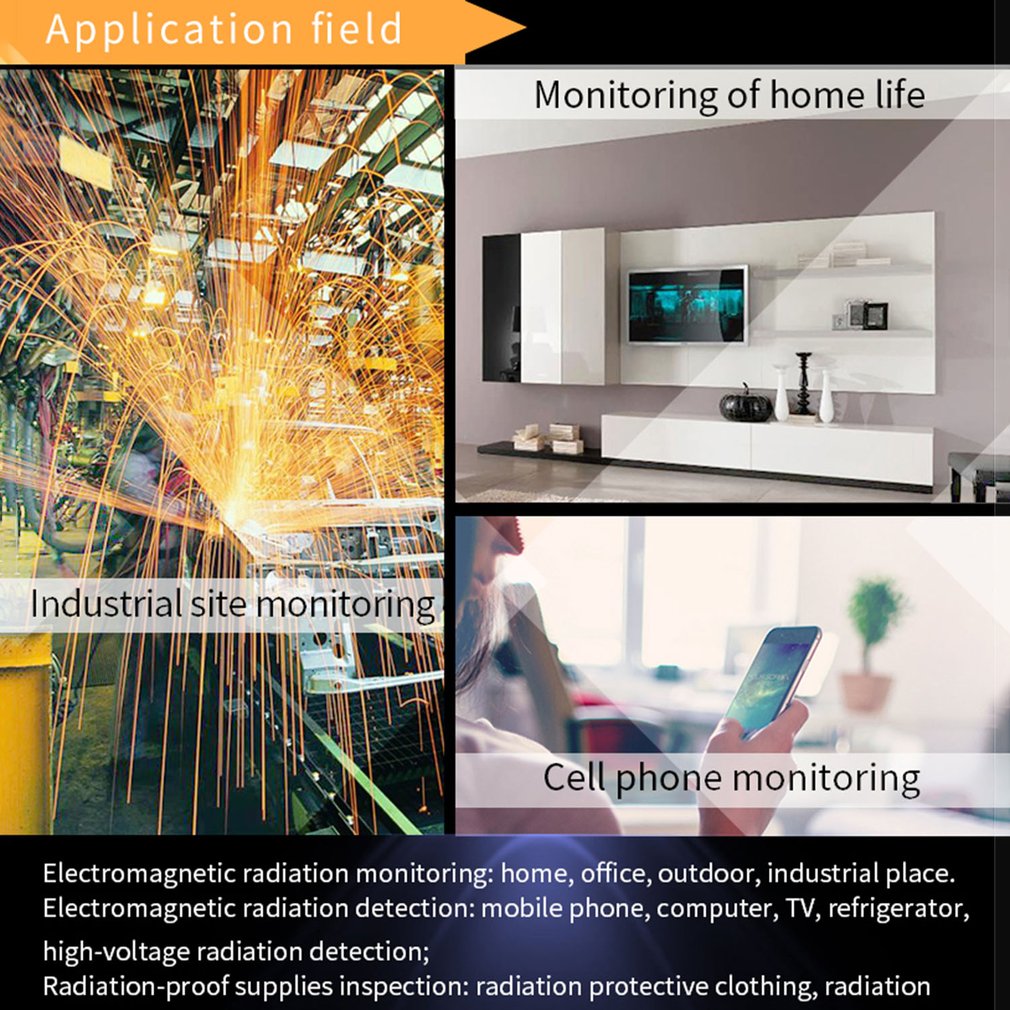 ET825 Electromagnetic Radiation Tester Wave Radiation Detector EMF Meter