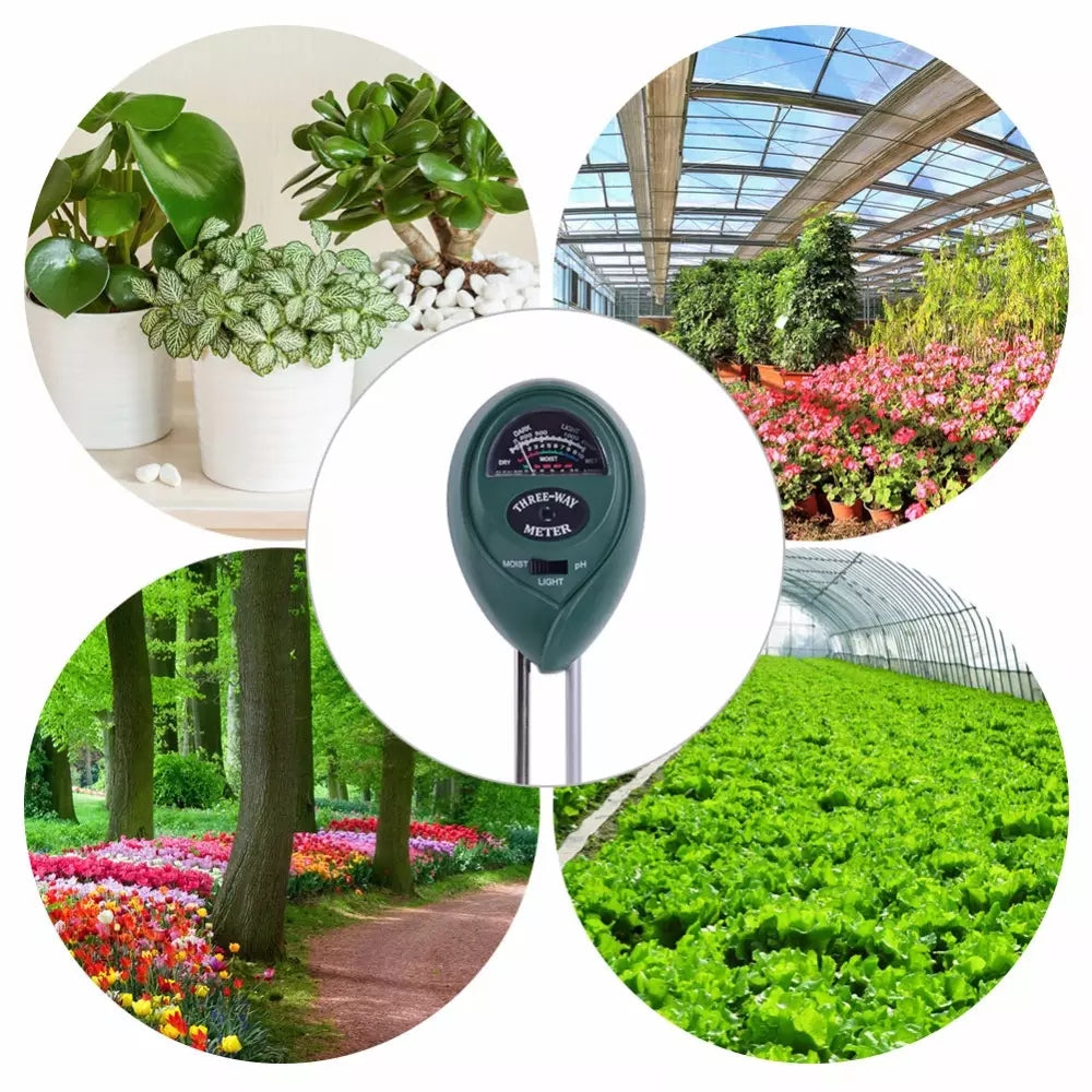 ZZ-009 3 in 1 Soil Tester with PH/Light/Moisture Acidity Tester for Bonsai Tree Garden Care Farm