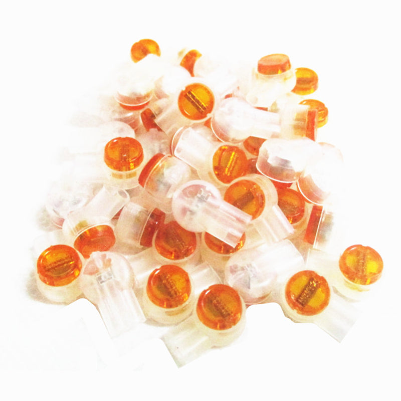 100Pcs Waterproof Gel-Filled Clear Button Telephone Wire Connectors Butt Splice Connector K2 Network Cable Terminals