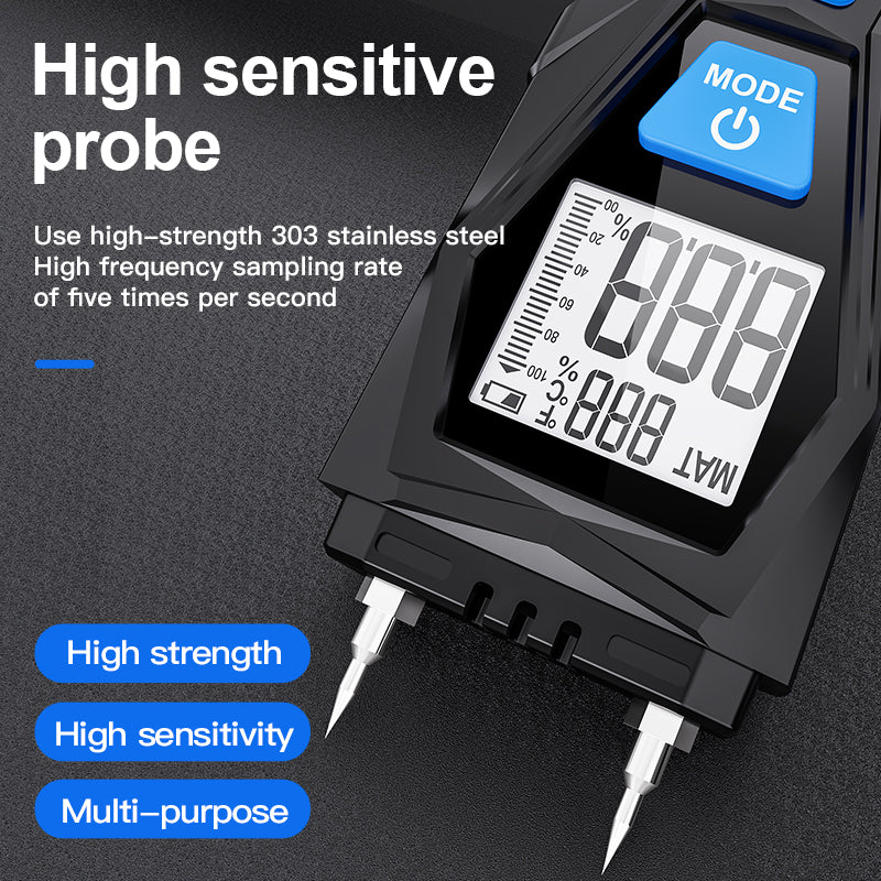 Uniqkart WM700 Digital Wood Moisture Meter Wood Humidity Tester Timber Damp Detector