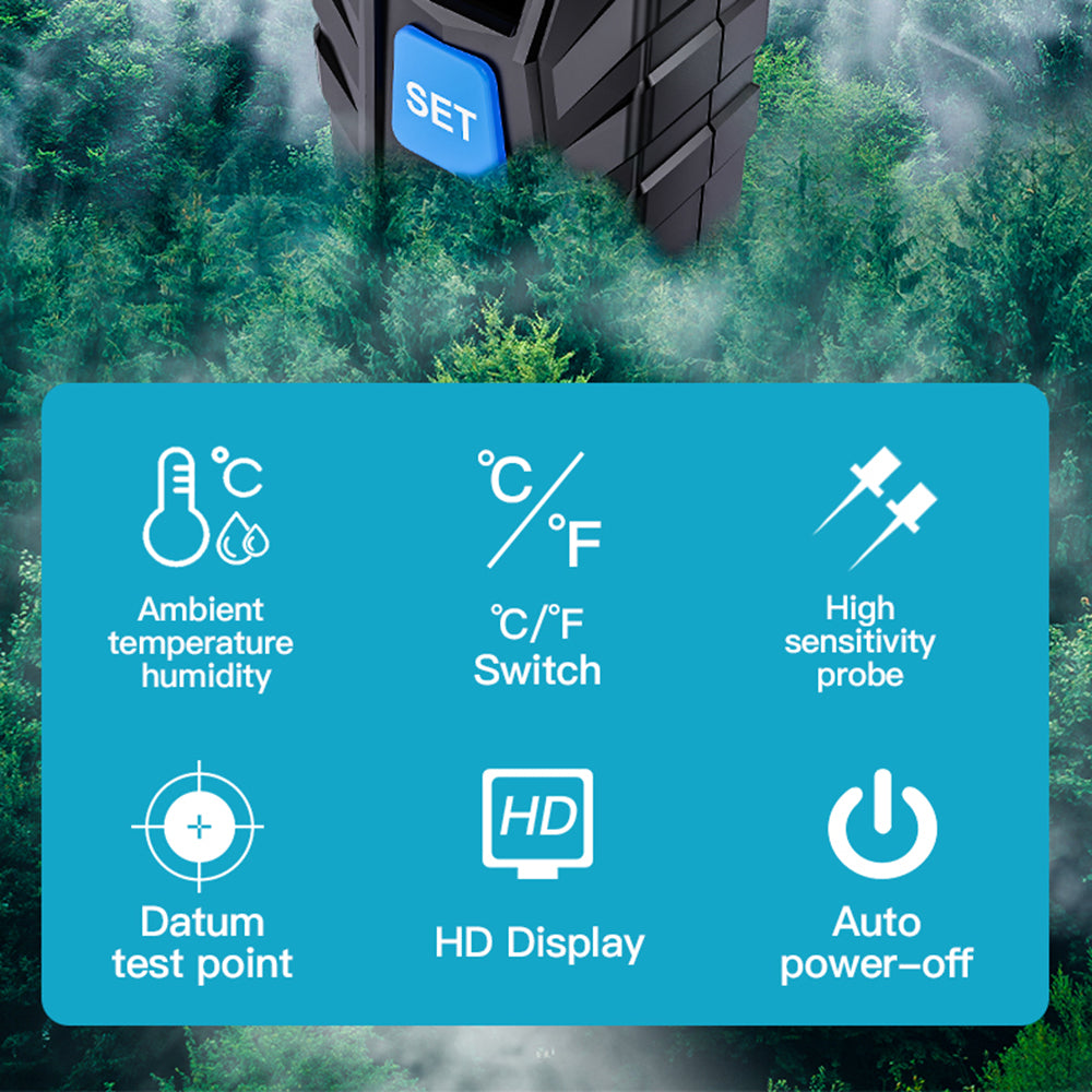 Uniqkart WM700 Digital Wood Moisture Meter Wood Humidity Tester Timber Damp Detector