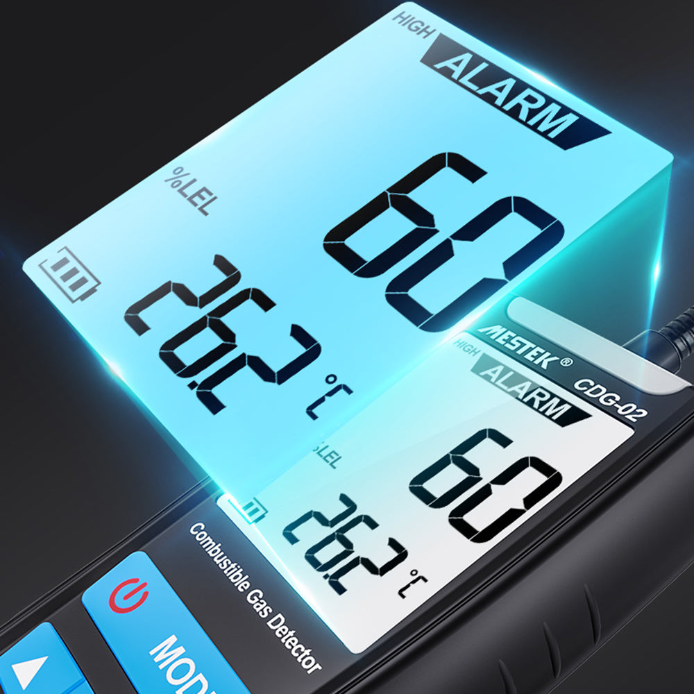 Uniqkart CGD02 Portable Digital Gas Leak Sensor Detector Air Quality Monitor Analyzer (Digital Display Concentration)