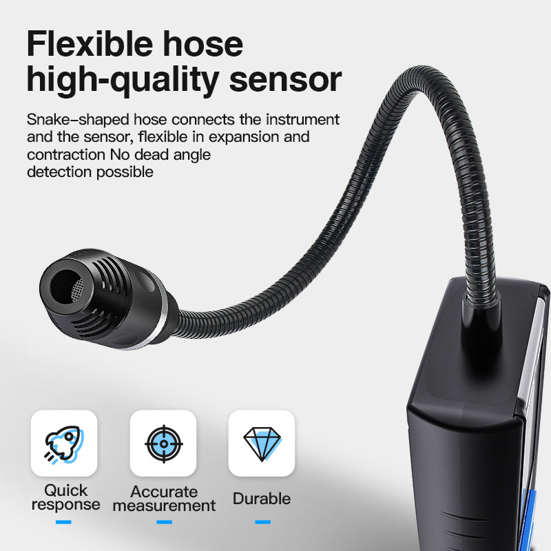 Uniqkart CGD02 Portable Digital Gas Leak Sensor Detector Air Quality Monitor Analyzer (Digital Display Concentration)