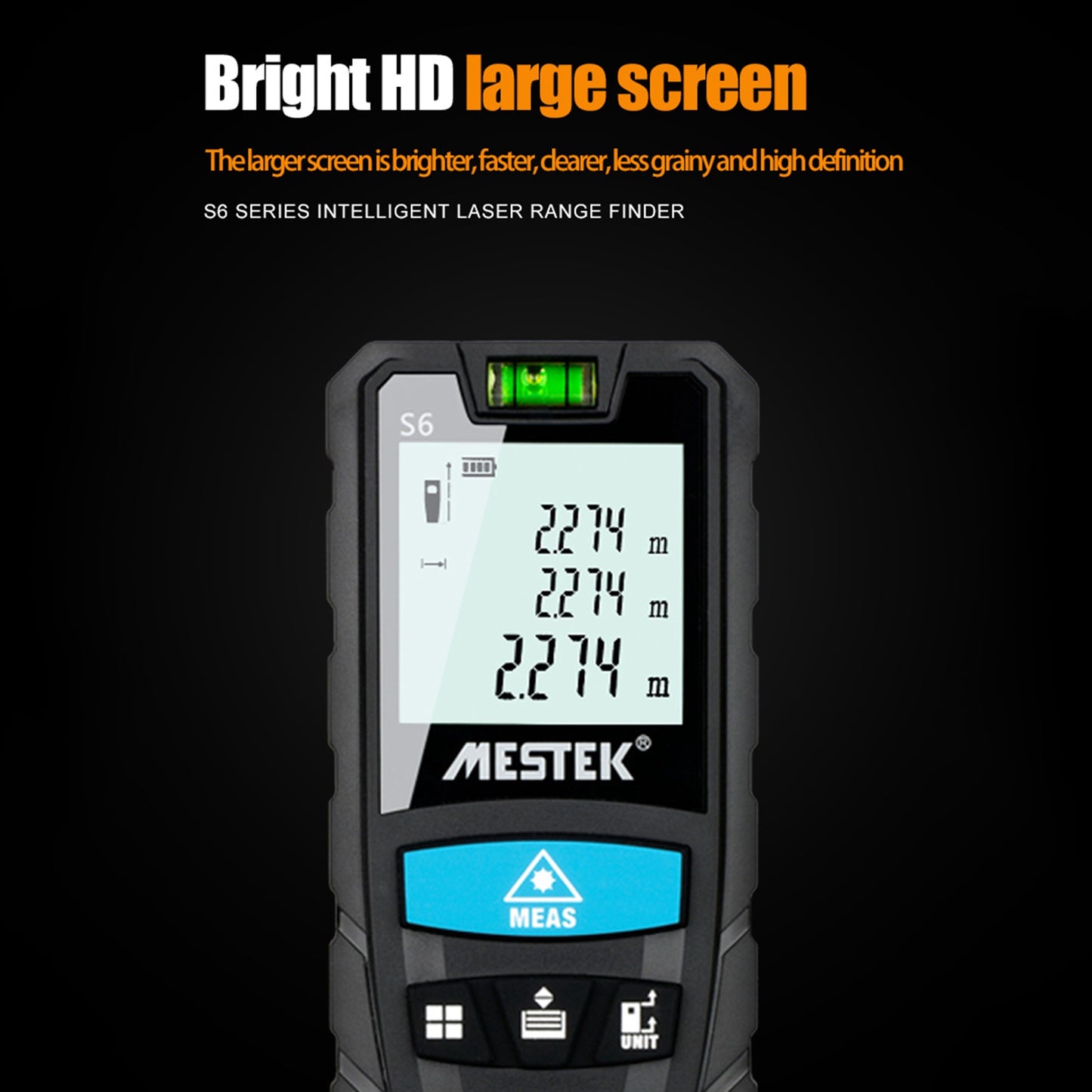 Uniqkart S6 Distance Meter Laser Measure Meter 100m/328ft Distance Portable Digital Measure Tool for Distance, Area and Volume