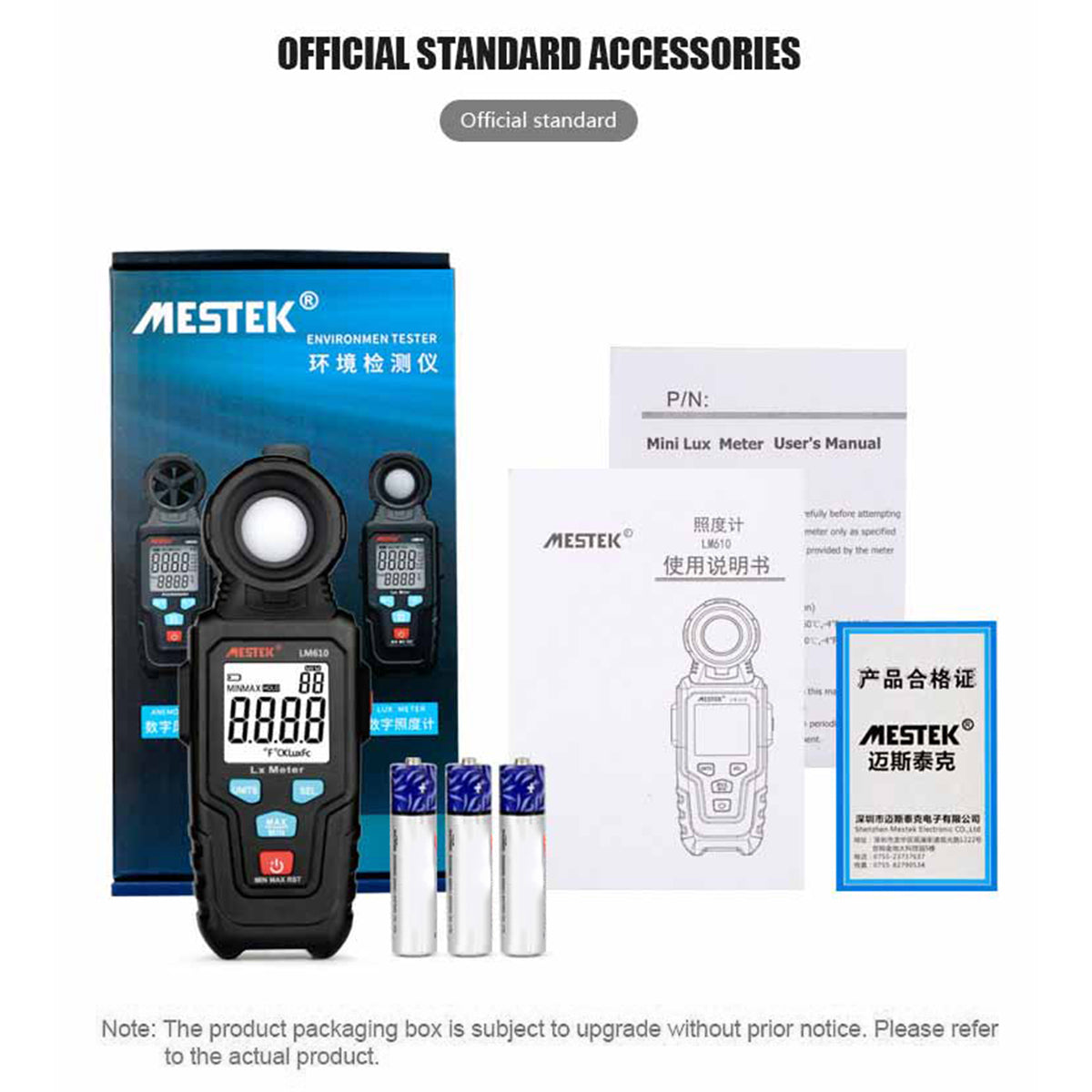 Uniqkart LM610 0-100Klux Digital Luxmeter Luminometer Lux/FC Freely Switching Meter Illuminance Measuring Light Meter