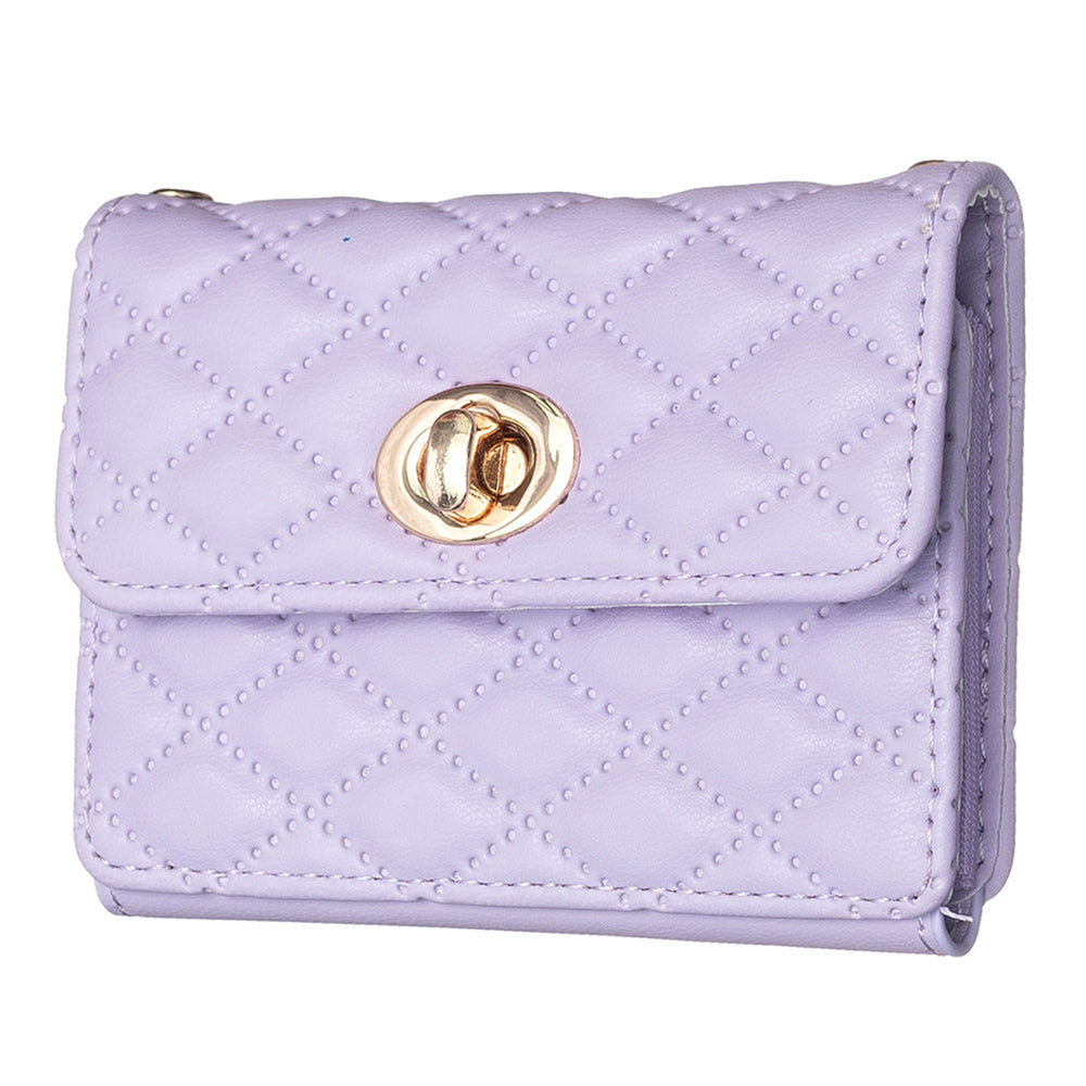 BFK09 Adhesive Phone Back Horizontal Card Holder Metal Buckle PU Leather Multiple Cards Storage Bag - Purple