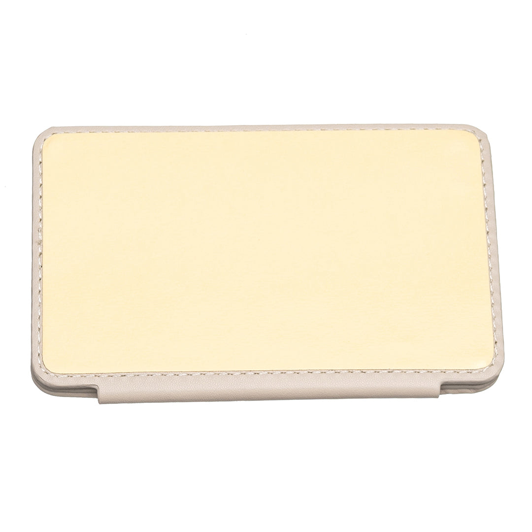 BFK05 3D Rhombus Design Self-adhesive Phone Back Card Holder PU Leather Card Bag - Beige