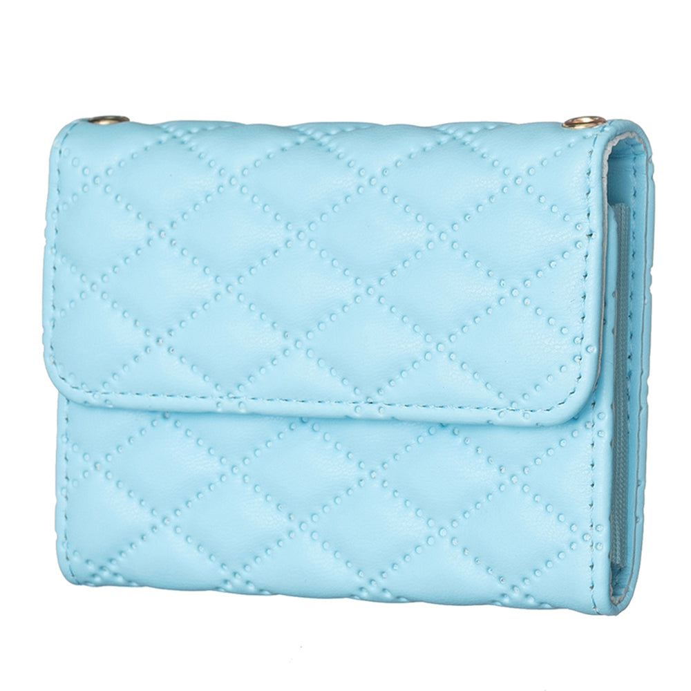 BFK10 Large Capacity Self-adhesive Phone Back Card Holder Horizontal Organ Type PU Leather Card Bag - Blue