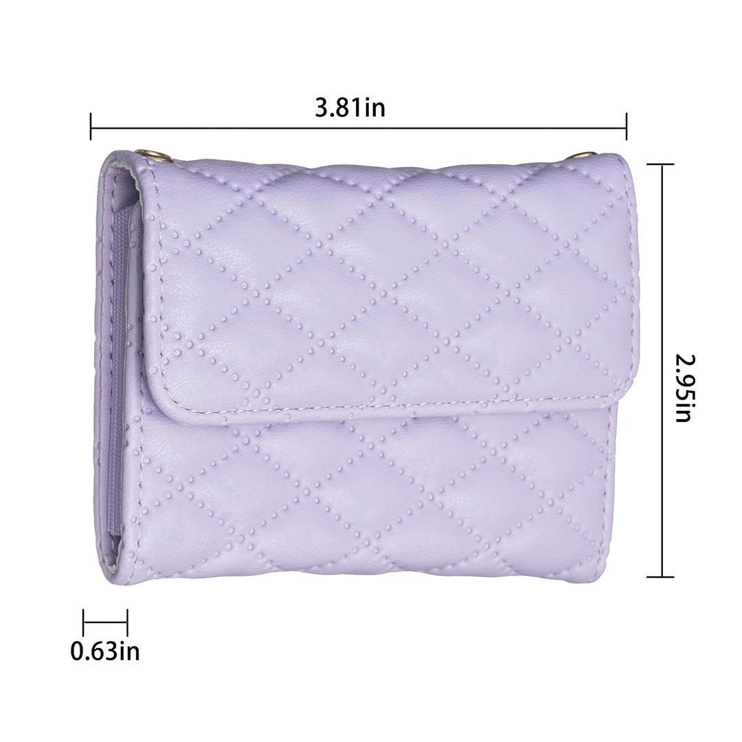 BFK10 Large Capacity Self-adhesive Phone Back Card Holder Horizontal Organ Type PU Leather Card Bag - Purple