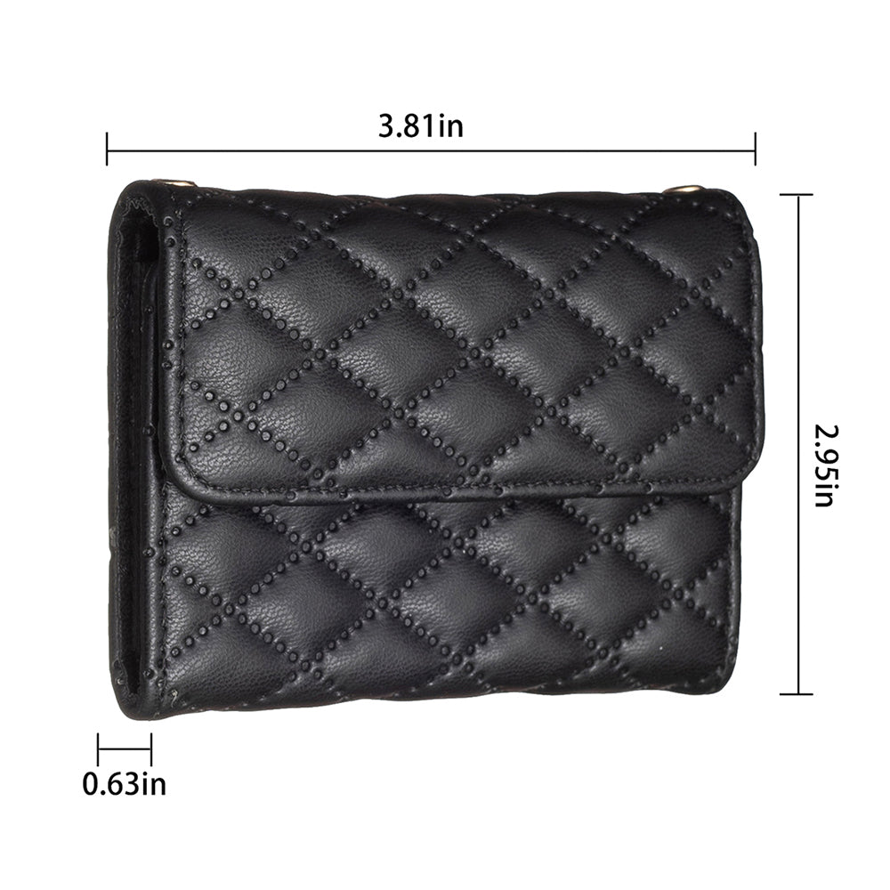 BFK10 Large Capacity Self-adhesive Phone Back Card Holder Horizontal Organ Type PU Leather Card Bag - Black