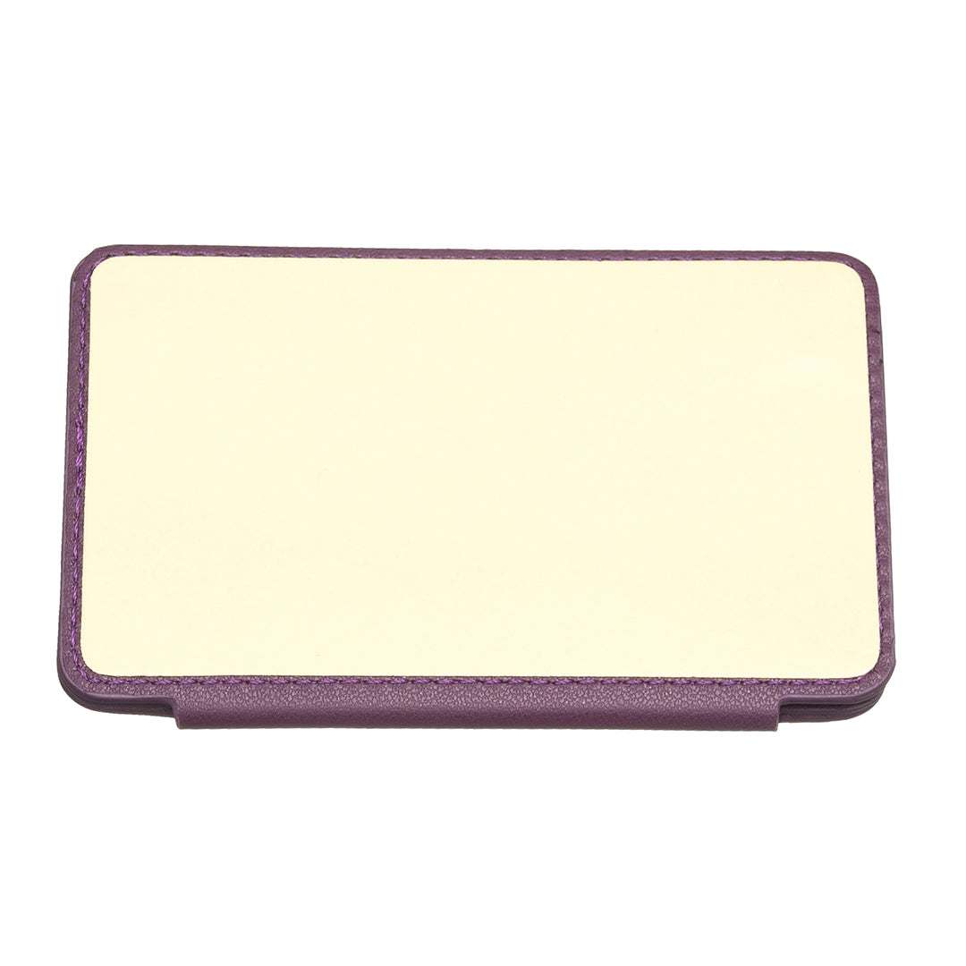 BFK01 3D Grid Design Phone Back Card Holder Self-adhesive PU Leather Card Bag - Dark Purple