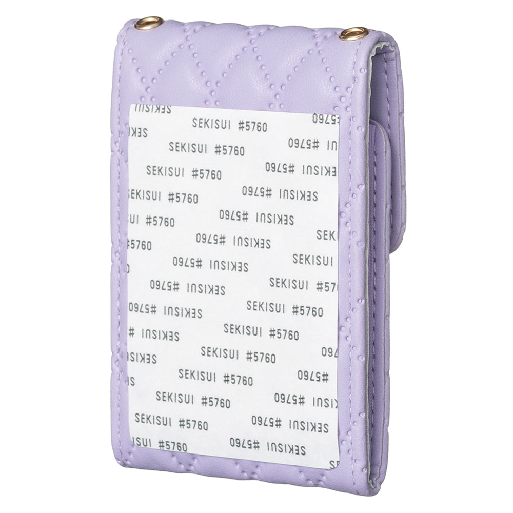 BFK08 Cell Phone Card Holder for Back of Phone Case Imprinted Leather Card Pouch Sleeve Adhesive Sticker - Purple