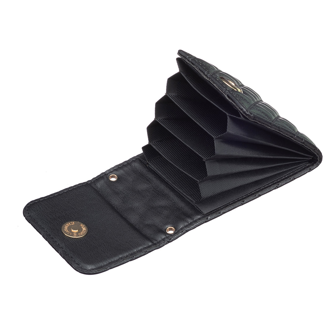 BFK08 Cell Phone Card Holder for Back of Phone Case Imprinted Leather Card Pouch Sleeve Adhesive Sticker - Black