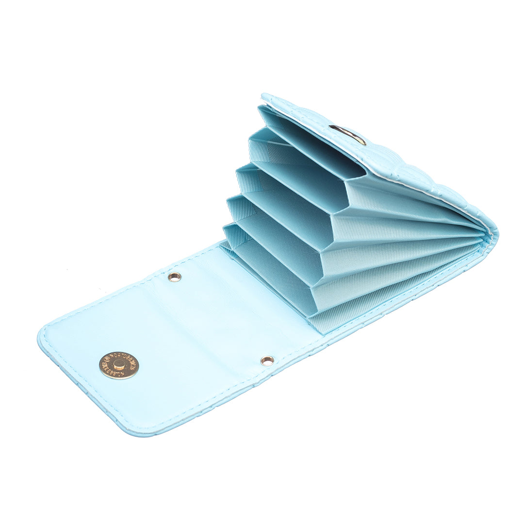 BFK08 Cell Phone Card Holder for Back of Phone Case Imprinted Leather Card Pouch Sleeve Adhesive Sticker - Blue