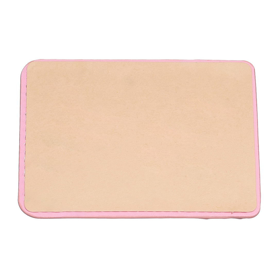 BFK13 Phone Card Holder Credit Card ID Case Pouch Matte Leather Stick On Pocket for Back of Phone - Pink