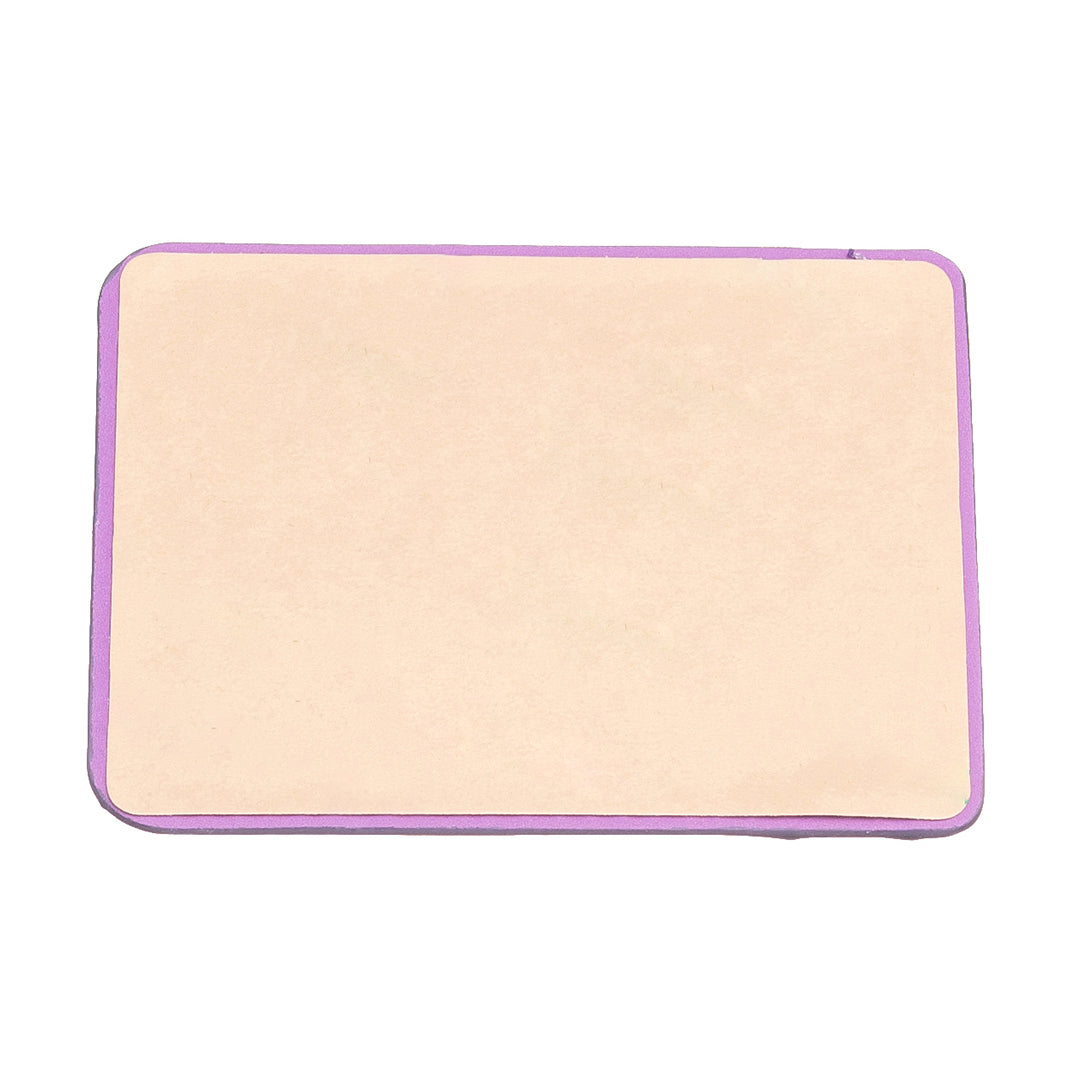 BFK13 Phone Card Holder Credit Card ID Case Pouch Matte Leather Stick On Pocket for Back of Phone - Purple