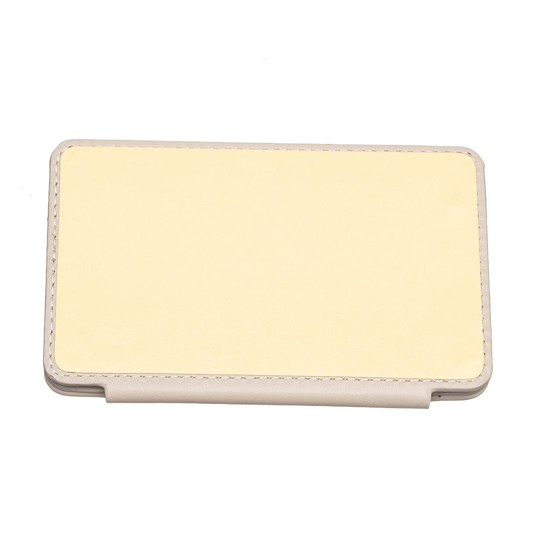 BFK02 Phone Card Holder Leather ID Case Sticker 3D Wave Pattern Pocket Pouch for Phone Case - Light Yellow