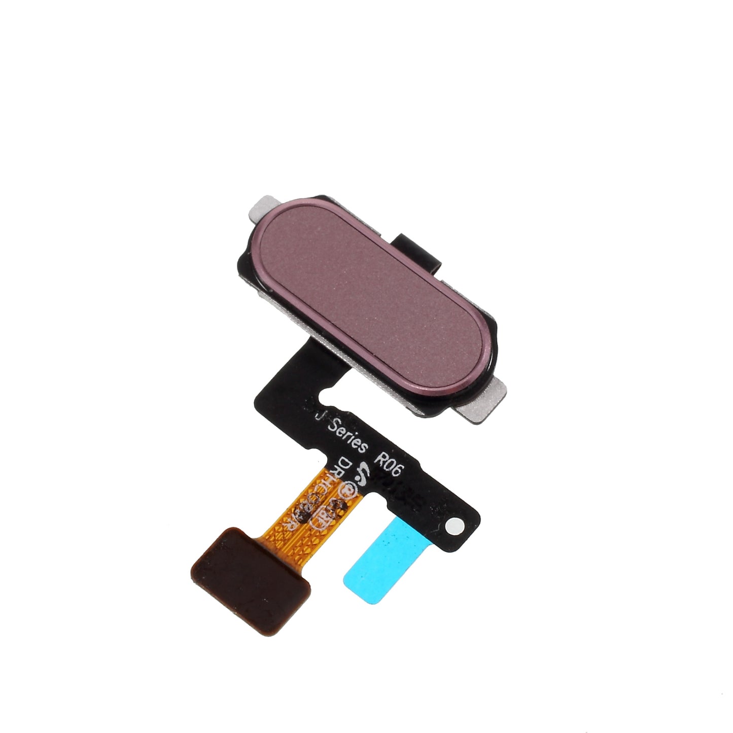 For Samsung Galaxy J5 (2017) J530 / J7 (2017) J730 OEM Home Key Fingerprint Button Flex Cable Part (without Logo) - Rose Gold