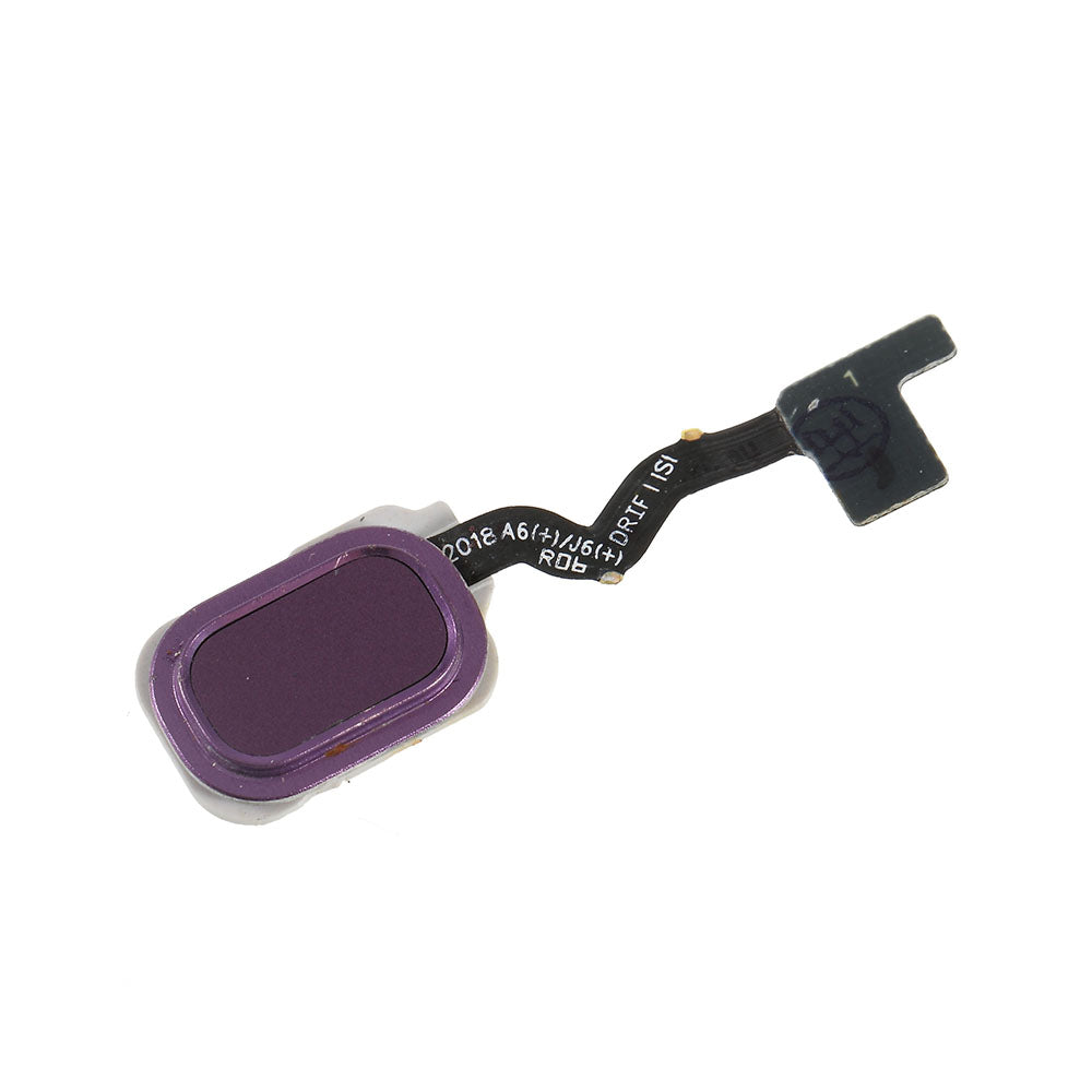 OEM Home Key Fingerprint Button Flex Cable for Samsung Galaxy J6 / J6+ - Purple