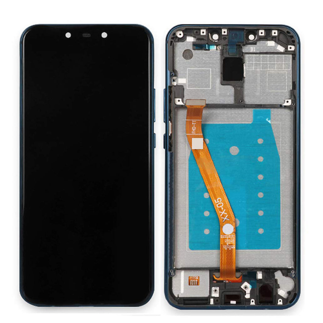 LCD Screen and Digitizer Assembly with Frame (without Logo) for Huawei Mate 20 Lite - Blue
