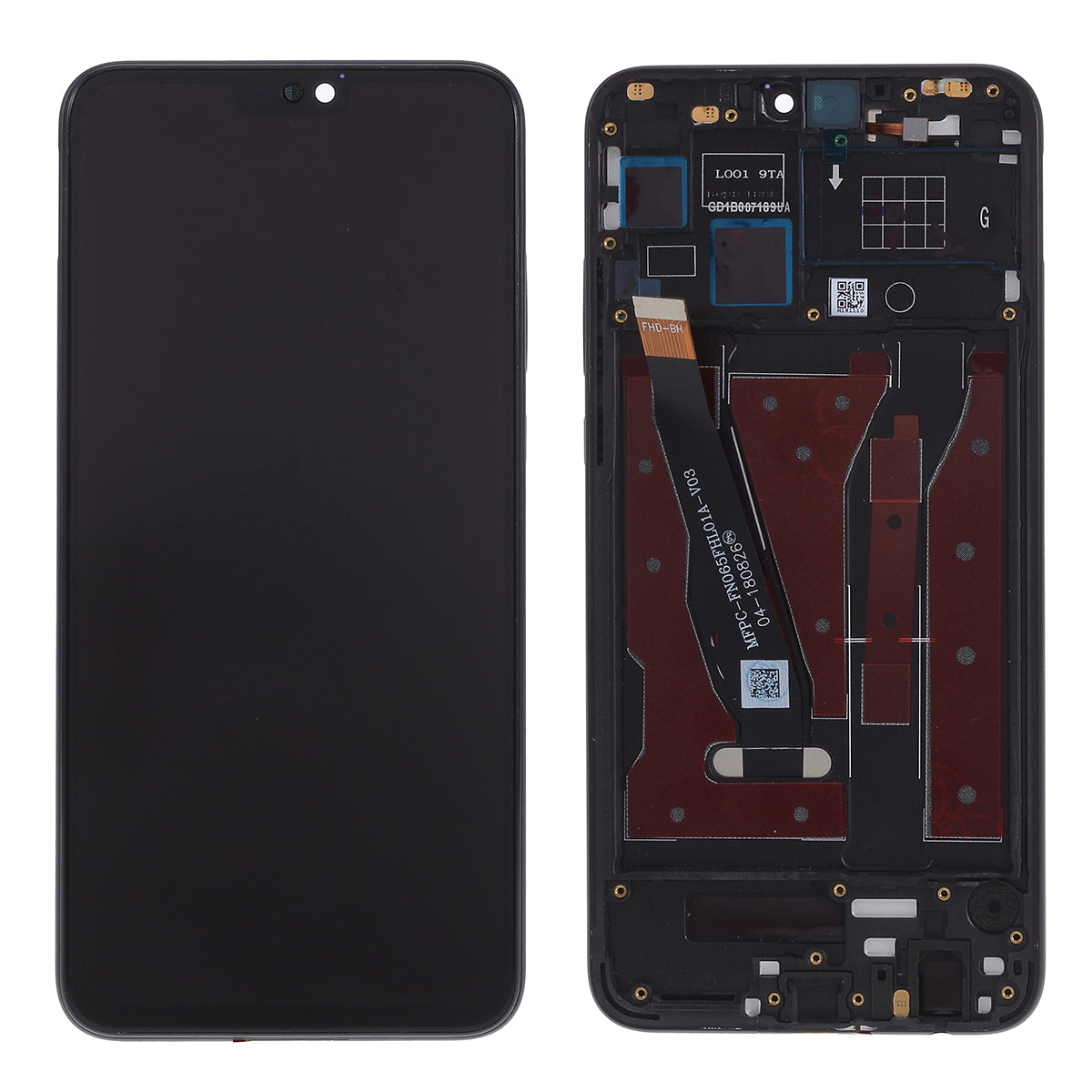 LCD Screen and Digitizer Assembly + Frame Replacement (without Logo) for Huawei Honor 8X / Honor View 10 Lite - Black