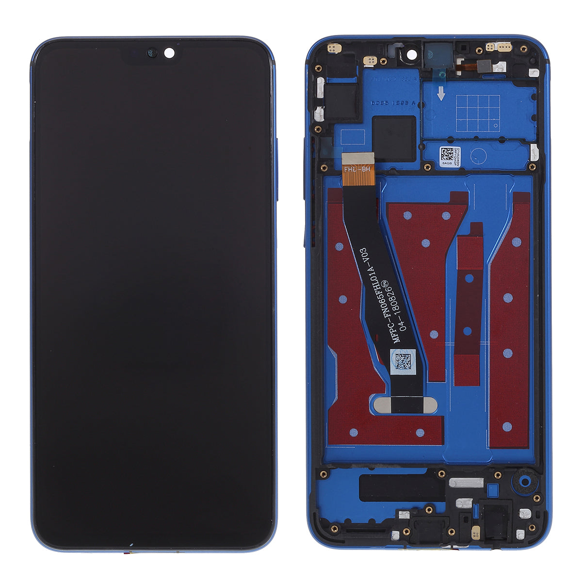 LCD Screen and Digitizer Assembly + Frame Replacement (without Logo) for Huawei Honor 8X / Honor View 10 Lite - Blue