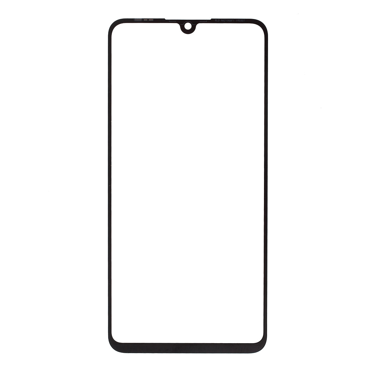 For Huawei P30 Lite Front Screen Glass Lens with Frame Replacement Part (without Logo) - Black