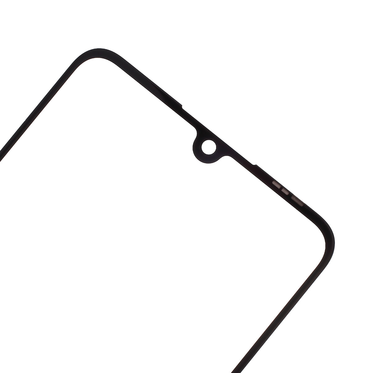 For Huawei P30 Lite Front Screen Glass Lens with Frame Replacement Part (without Logo) - Black