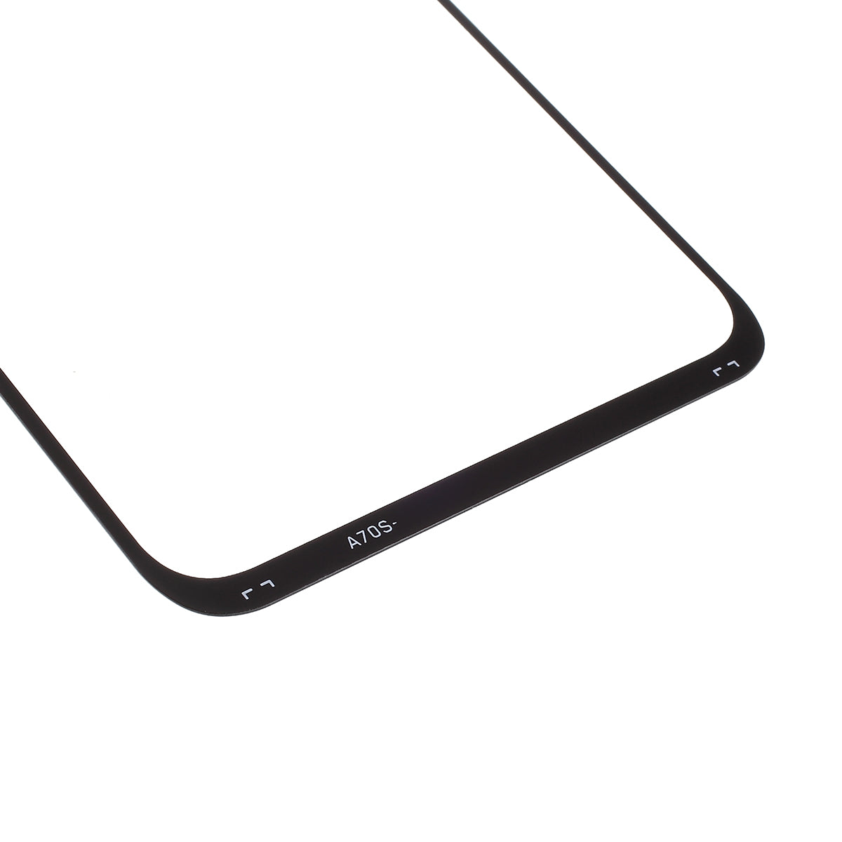 For Samsung Galaxy A70s (without Logo) Front Screen Glass Lens Cover Replace Part - Black