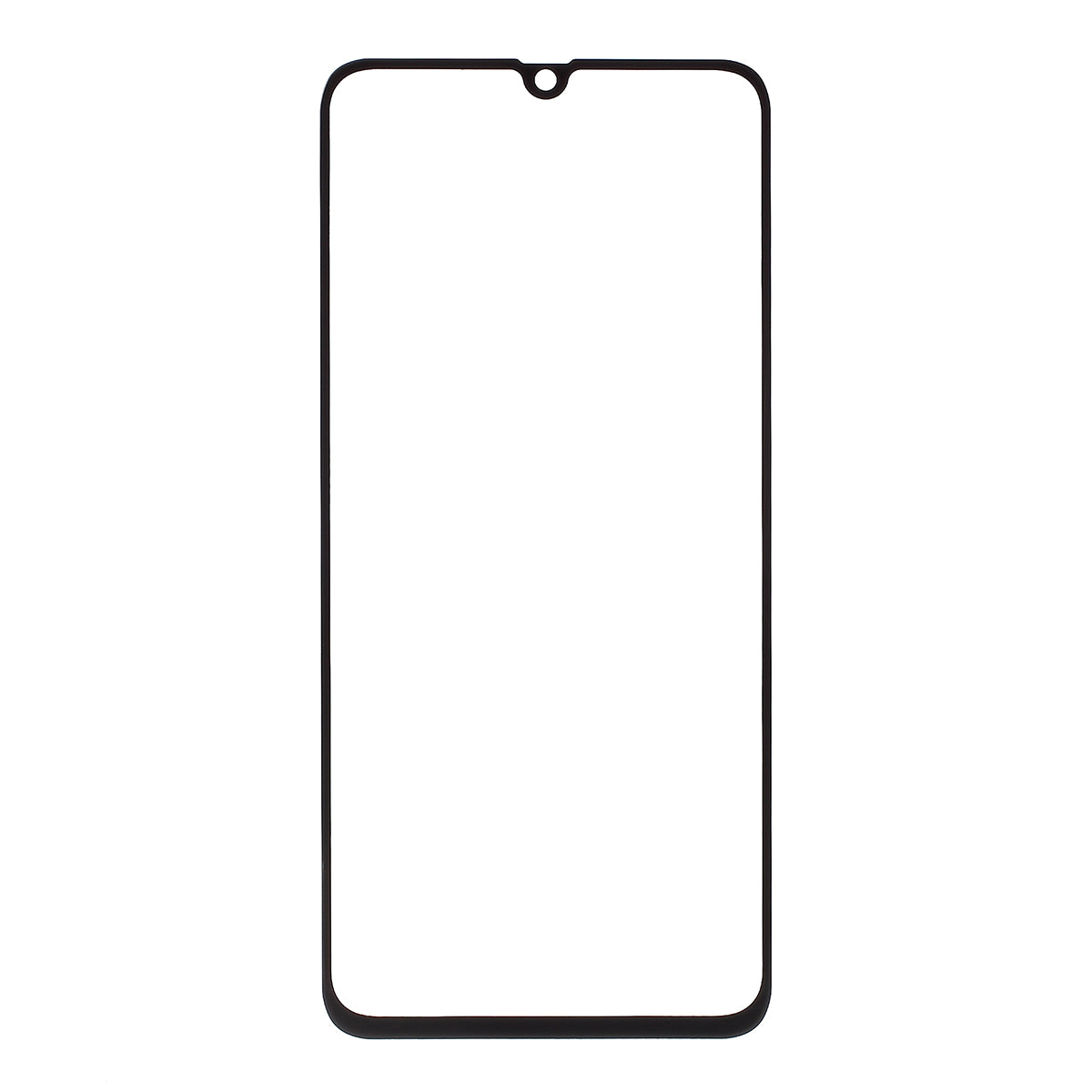 For Samsung Galaxy A70s (without Logo) Front Screen Glass Lens Cover Replace Part - Black