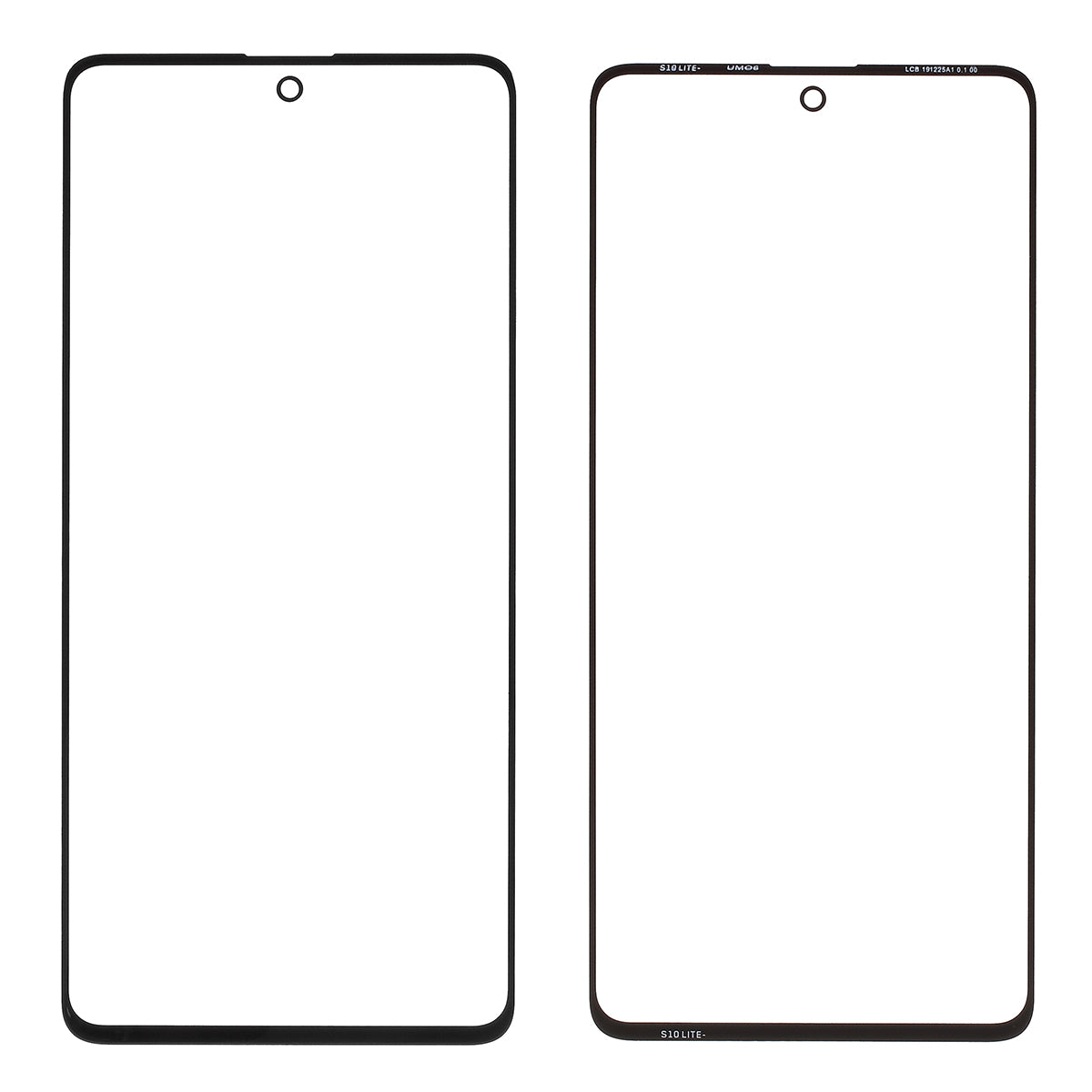 Outer Front Screen Glass Lens Replace Part (without Logo) For Samsung Galaxy A71 SM-A715 - Black