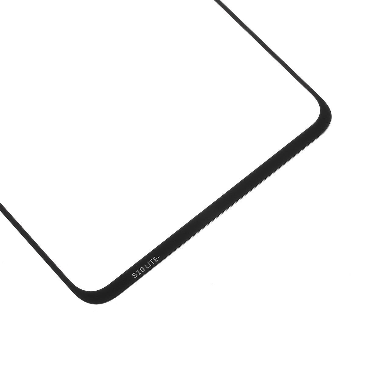 Outer Front Screen Glass Lens Replace Part (without Logo) For Samsung Galaxy A71 SM-A715 - Black
