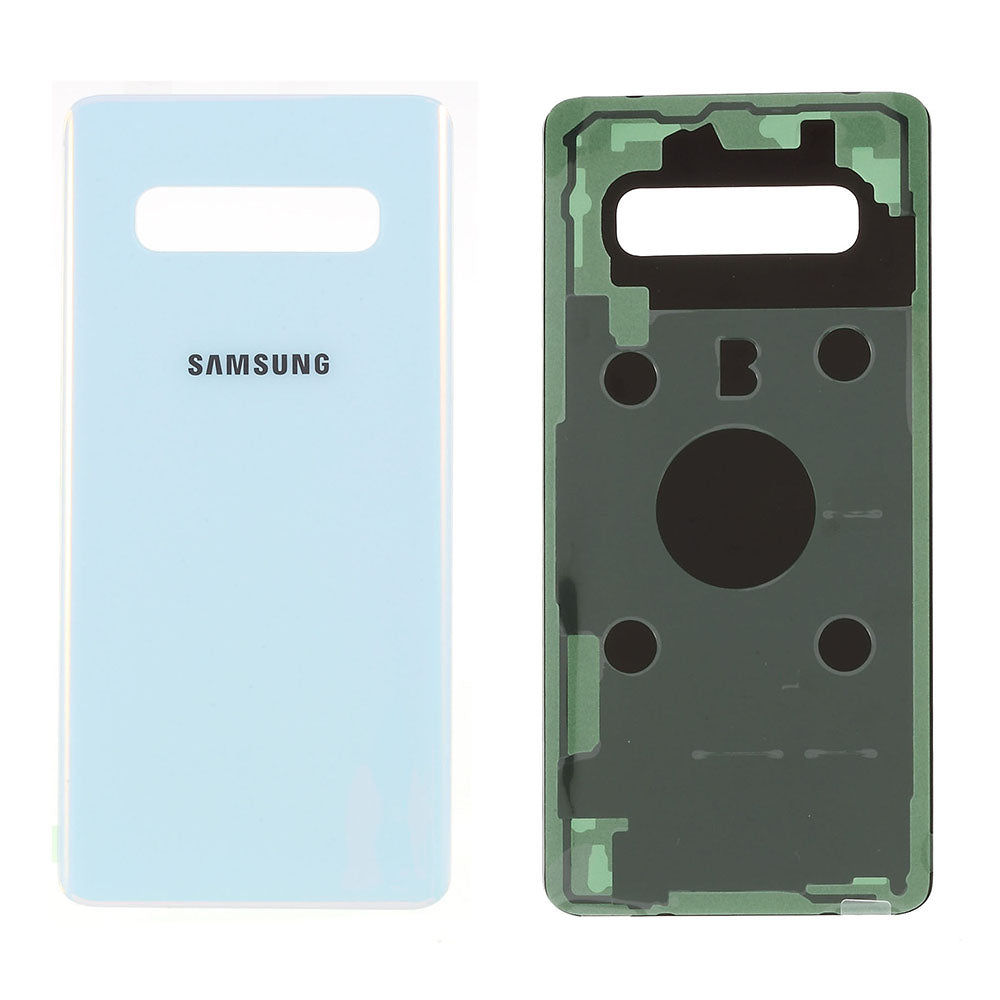 For Samsung Galaxy S10 Plus G975 Battery Housing with Adhesive Sticker Phone Back Cover - Baby Blue